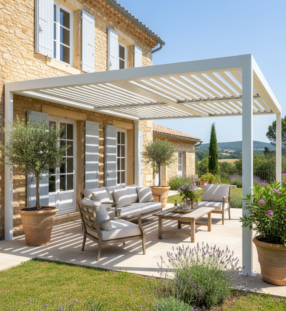 Pergola Aluminium Sur Mesure Aix-en-Provence - Fabrication Française Haut de Gamme signée Grand Sud Habitat