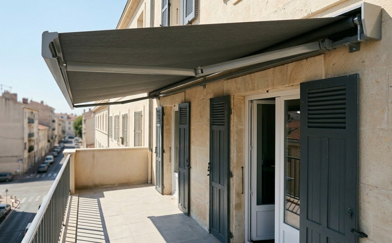 Store banne monobloc sur mesure pas cher installé à Marseille 13005